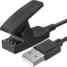 Zitel ® Charger Compatible for Garmin Forerunner 35 35J 64 230 235 630 645 645 Music 735XT, Approach G10 S20, Vivomove HR, Lily Smartwatch - USB Charging Cable 100cm - Black-image-71