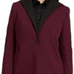 Spirited Burgundy Exaggerated Lapel Blazer-image-49