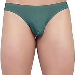 Men's Double Pouch Bikini Briefs, Micro Modal Fabric, Green, Breathable and Moisture-Wicking-picture-38