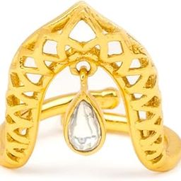 by Caratlane Queen of Organising Ring in Gold Plated 925 Silver for women-image-55