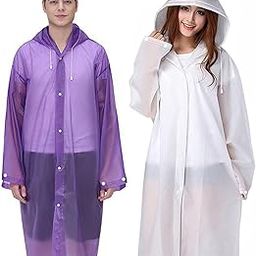 Rain Ponchos Raincoats for Adults Women Men, Reusable 2 Pack Rain Jacket Coats with Hood for Family Disney Camping Hiking-picture-37