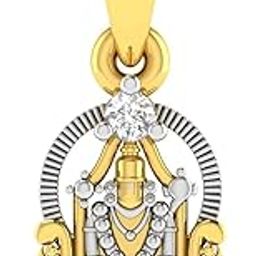 18KT Yellow Gold and American Diamond Pendant for Women-image-105