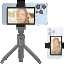 Calmora Phone Vlog Selfie Monitor Screen, Magnetic Phone Holder Clip Mount, Using Rear Camera for Selfie Vlog Live Stream, Instagram, YouTube, iPhone Compatible (Remote for iPhone Included)-11