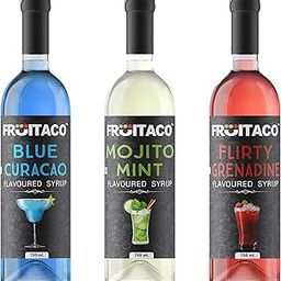 Fruitaco Blue Curacao Grenadine Mojito Mint Syrup Combo 750 ml each (Pack of 3)-picture-18