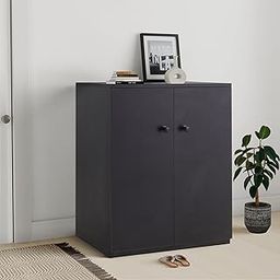 Amazon Brand - Solimo Engineered Wood 2 Door Shoe Rack | Wenge-23