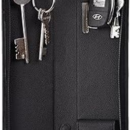 PU Leather Key Case Pouch Wallet Keychain Key pouch holder Men & Women Key Pouch Holder, Bank Locker Key Pouch with 6 Hooks Zipper Closure-8