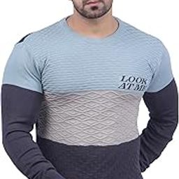 Latest Men Pullover Sweater | Full Sleeve | Round Neck | Cotton Fabric | Winter Warmth | Casual Colorblock Sweater-image-79