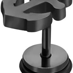 ANCLA ANCHOR BLACK - Pure Titanium Steel Piercing Ear Earrings for Men & Boys-image-1