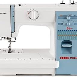 Usha Janome Stitch Magic Automatic Zig-Zag Electric Sewing Machine || 23 Built-In-Stitches || 57 Stitch Function(White And Blue) with complementary Sewing Lessons in Nine languages-image-43