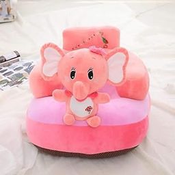 KIZDY Baby Sofa Seat Chair Soft and Rocking Chair Ele-Phant Shape Baby Supporting Seat Soft Plush Cushion Sofa and Chair for Kids/Baby - for 3 Months to 3 Years (Pink)-picture-13