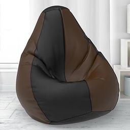 Biggie Bean Bag with Beans Filled XXL- Official: Lazy Sacks Bean Bags - for Teenagers - Max User Height : 4.5-5 Ft.-Weight : 45-50 Kgs(Model: Black Brown)-picture-25