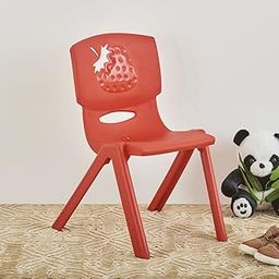 Home Centre Zack Red Textured Polypropylene Kids Chair-image-1