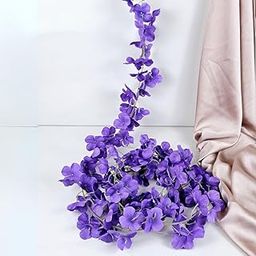 SATYAM KRAFT 2 line Artificial Hanging Vine Garland – DecorativeArtificial Flowers & Hanging Plants for Home Decor, Weddings, Festivals, & Pooja – Indoor & Outdoor Decorations(Purple)-image-20