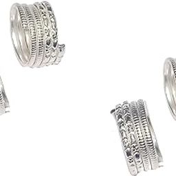 Adhira's Silver Adjustable Daily Used Toe Rings/bichiya/jodavi For Womens(SILVER187 2 pair)-image-30