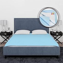 BeyBee ® Waterproof Quick Dry Sheet for Baby| Bed Pad Extra Absorbent Washable Matress Protector| Baby Bed Protector Sheet for Toddler Children, and Adult Double Bed Size (200x260cm, Blue)-image-38