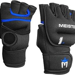 Meister Elite 1lb Neoprene Weighted Gloves for Cardio & Heavy Hands (Pair) - 1lb x 2 - Black/Blue-image-52