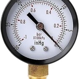 Resale By JES IPG Series 10 Pressure Gauge | 50mm Dial | 10 Bar Water Pressure Gauge | Tightness Test for Air, Oil, Gas & Liquid | Heavy-Duty Analog Pressure Meter | Accurate Readings in psi, bar, kPa-19