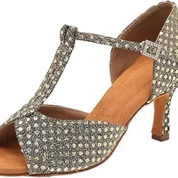 chuongkaiye Women's Dance Sandals Soft Sole Mid-Heel Sandal-picture-14