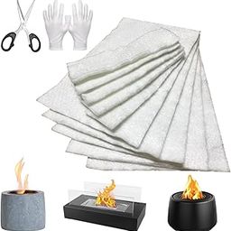 BTEDZSW Tabletop Fire Pit Ceramic Wool Wick for ROZATO, EDELFELD, Roundfire, Colsen, Flammtal Tabletop Firepit to Extend Burning Time, Sponge Cotton Core for Ethanol Tabletop Fires 10 PCS-image-45