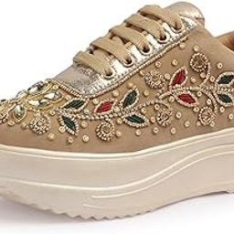 Women Hand Embroidery Wedding Party Bridal Sneakers 4032-picture-40