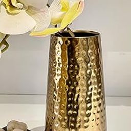 Urban Born Metal Flower vase for Home Decor and Living Room Vintage Decor Antique Decor for Home décor (Gold)-image-57