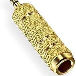 ONCRO® Gold Plated 24k Pin 6.5 mm Female to 3.5 mm Male Audio Headphone Microphone Socket Stereo Sound Amplifier Adapter Plug Converter Connector Jack Color Pack Single Universal Quality Durable-2