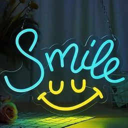 SG Print Smiley Face Neon Sign, Wall Decor Smile Neon LightNeon Lights Signs for Bedroom Kids Room Bar Wedding Party Decoration-image-25