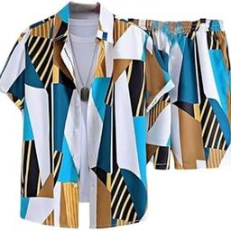 Men's Licra Printed Night Suit Set of Top & Shorts|| Men's Pyjama Set || T-Shirt and Shorts Set for Mens || Night Wear for Men || Night Suit for Mens-image-87