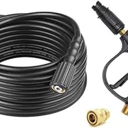 Digital Craft High-Pressure Washer Hose Pipe – 170Bar / 2465PSI M221.514mm Hose with Quick Connector & Spray Gun for Power Washers-21