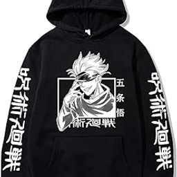 Jujutsu Kaizen Anime Hoodie Cotton Hooded Sweatshirt with Fleece for Winter Gojo Printed Hoodies for Womens and Mens-image-37