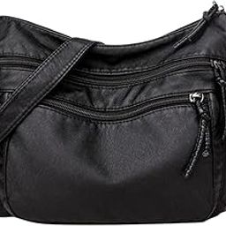 Crossbody Bag Women Cross Body Bag Purse Big Capacity Shoulder Bag Black-image-36