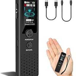 Compact Digital Voice Recorder with Playback, Tonnlog 1536Kbps Voice Activated Recorder, USB-C Audio Recorder for Conferences, Meetings Classes (128GB)-7