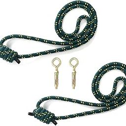 WiseLife Iyengar Yoga Anti-Gravity Wall Rope Straps 8Ft Long Cotton Stretch Support for Yoga, Pilates, Flexibility Training, & Home Studio Workouts,Durable(Pack of 2, Green)-image-27