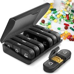VIROLEP Pill Organizer box for medicine 7 days 3 times, Tablet organizer box for medicine, Weekly medicine organizer for travel & home, pills organiser & storage Container-image-51