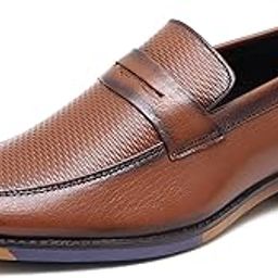 Men's Genuine Leather Slip On Loafer Shoes-image-20
