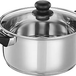 Amazon Brand - Solimo Stainless Steel Induction Bottom Dutch Oven with Glass Lid (24cm, 5 litres)-image-71