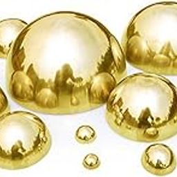 6pcs Hollow Hemisphere Ball Gazing Ball Half for Outdoor Decoration Shopping Mall Decor Wall Decorated (Gold)-image-72