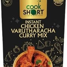 COOK SHORT Instant Chicken Varutharacha Curry Mix | Roasted Coconut Kerala Chicken Masala | Ready-to-Cook | No Preservatives | Homestyle Taste | Serves 4–5-image-55