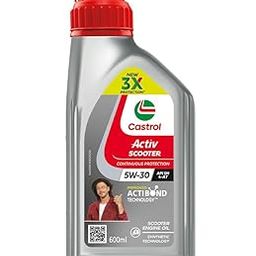 Castrol Activ Scooter 5W-30 4-AT Engine oil with Synthetic Technology (600ML) | 3X Protection with Actibond Technology | Engine Protection for Scooters |API SN and JASO MB | For Honda BS VI Scooters-image-88
