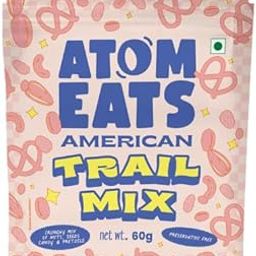 Atom Eats | American Trail Mix - 60g | Premium Blend of Pretzels, Roasted Almonds, Cashews, Pumpkin Seeds, Peanuts, Dried Cranberries, Choco Gems | Omega 3 Rich Snack | Healthy, Tasty & Energizing Snacking-image-15