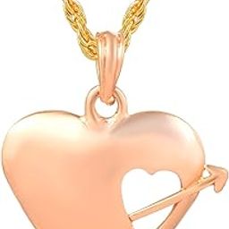Brass Rose Goldplated Cupid Heartshape Fashion Pendant Men Women (SST4462PCOM)-16