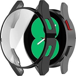 OBOE 44mm Screen Protector Plastic Case Compatible for Samsung Galaxy Watch 4 Shockproof Cover Thin Bumper Shell Protector (B-Black)-image-17