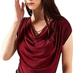 SKIMS Ultra Soft Afford LUX Edition Draped Cowl Neck FRONTFLOW Gathered Ruched SOFTLINE Sleeveless TOP for Women-image-21
