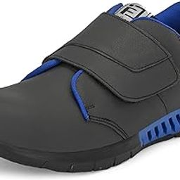 Genuine Leather Fastening Steel Toe Safety Shoes (WW-100-BLUE)-90