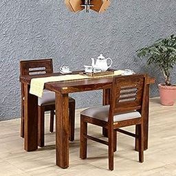 Winntage Furniture Sheesham Wood 2 Seater Dining Table with Chairs Wooden Dining Table and Chair Set for Dining Room (Honey Finish)-image-74