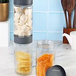 CELLO Modustack Glass Storage Jar Set of 3 (1000ml x 3), Transparent | Perfect For Grains, Pulses, Spice, Cereals, Cookies, Pickels, Dry Fruits | Fridge Storage Container-4