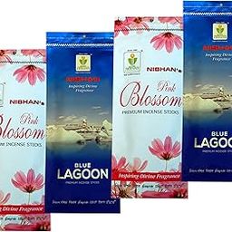Nishan Premium Incense Sticks –Agarbatti Fancy Collection | Long-Lasting & Soothing Fragrance for Home & Puja | Pack of 4 (120g Each) Agarbatti for Meditation & Relaxation (Pink Blossom & Blue Lagoon)-9