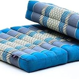 Leewadee Foldable Meditation Seat, 20x30x6 inches, Kapok, Light Blue-image-15