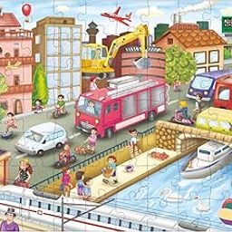 ABYZ Wooden Jigsaw City Jigsaw Puzzles 70pcs for Kids of Age 4-8 Years-12