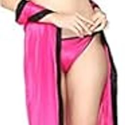 Honeymoon Lingerie Set for Women Nighty with Robe for Women Stylish (Free Size Pink)-image-120